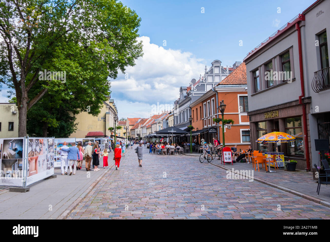 Vilniaus gatve, old town, Kaunas, Lithuania Stock Photo