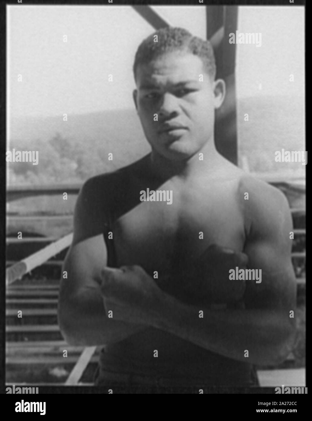 Portrait of Joe Louis, Greenwood Lake, N.Y. Stock Photo