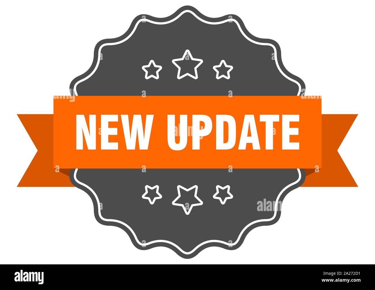 New update stamp ribbon Cut Out Stock Images & Pictures - Alamy