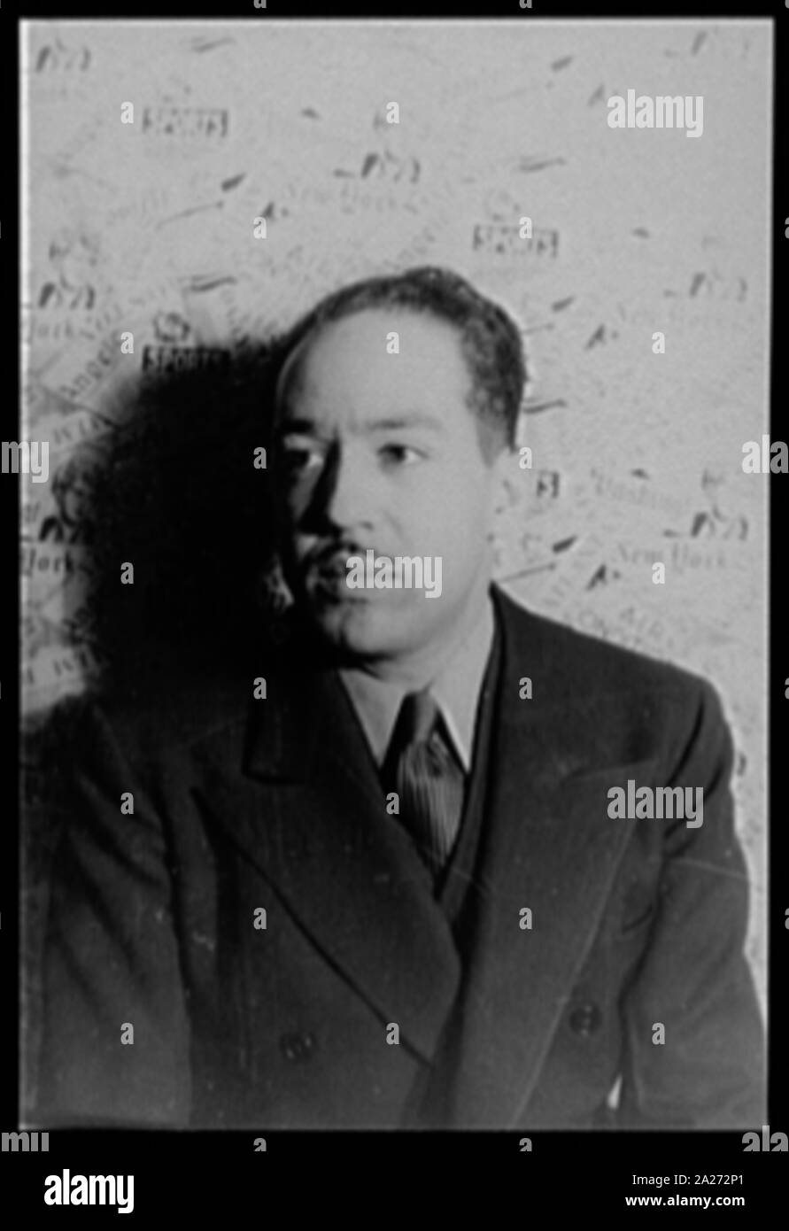 Portrait of Langston Hughes Stock Photo