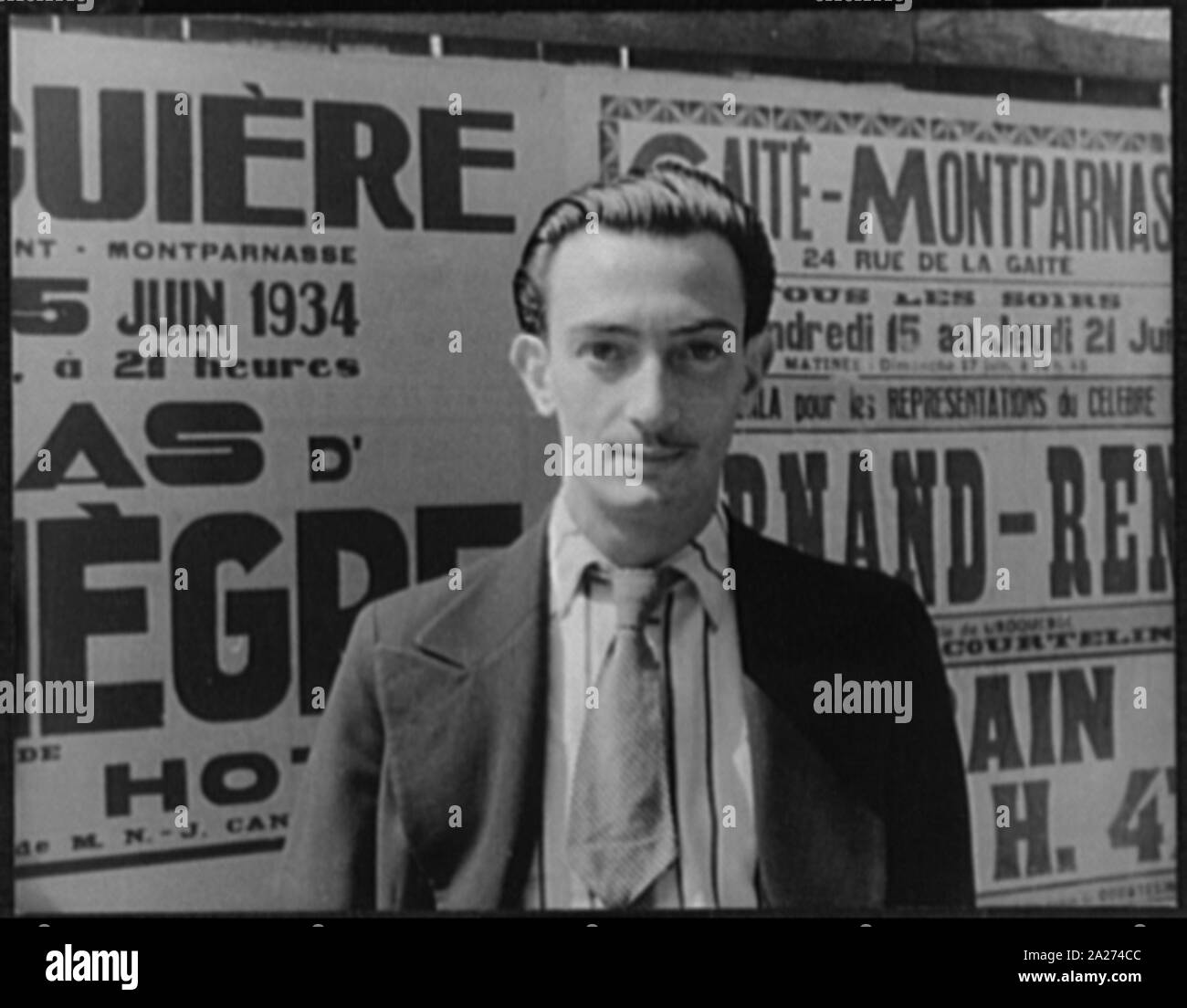 Portrait of Salvador Dali, Paris Stock Photo
