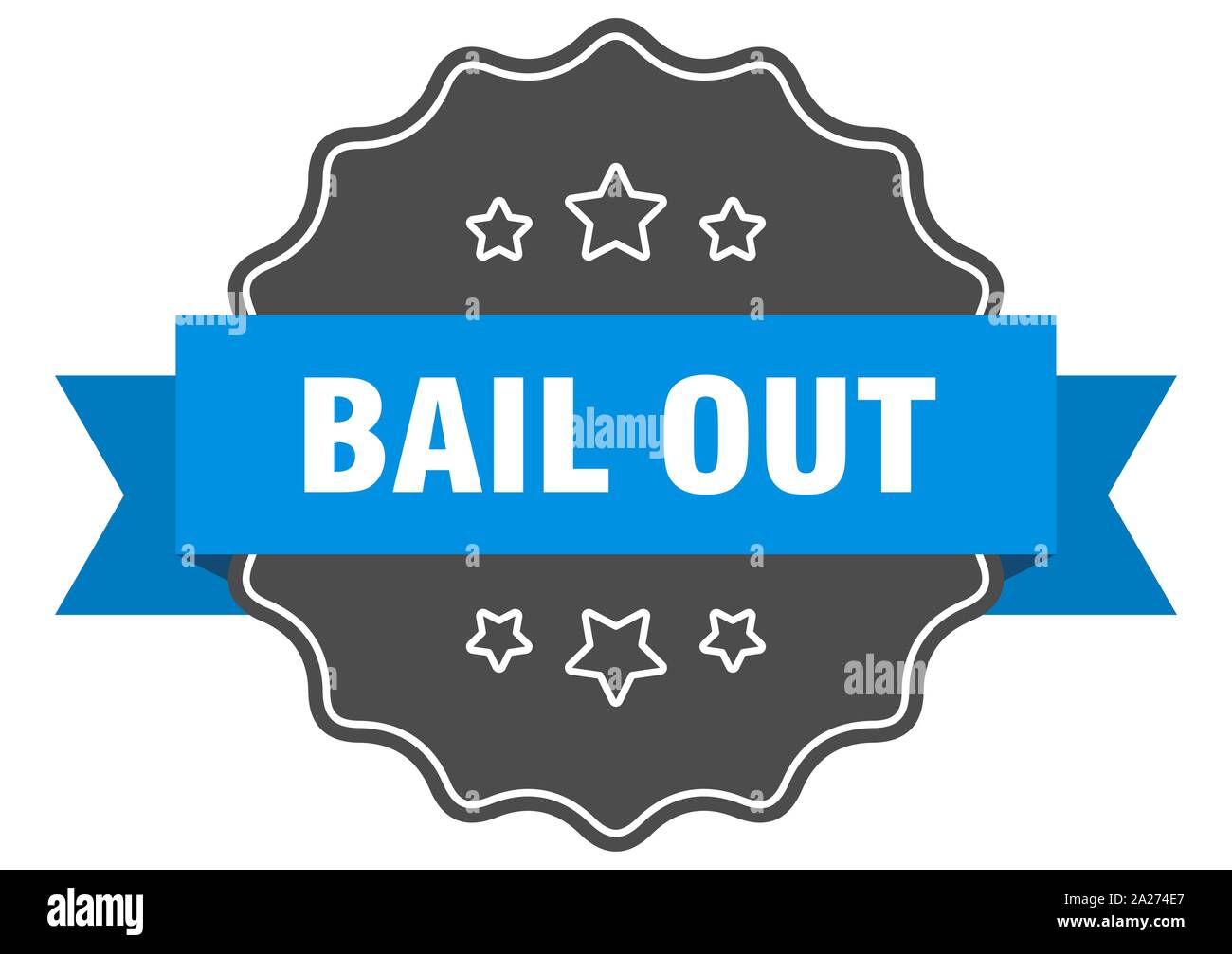 bail out blue label. bail out isolated seal. bail out Stock Vector