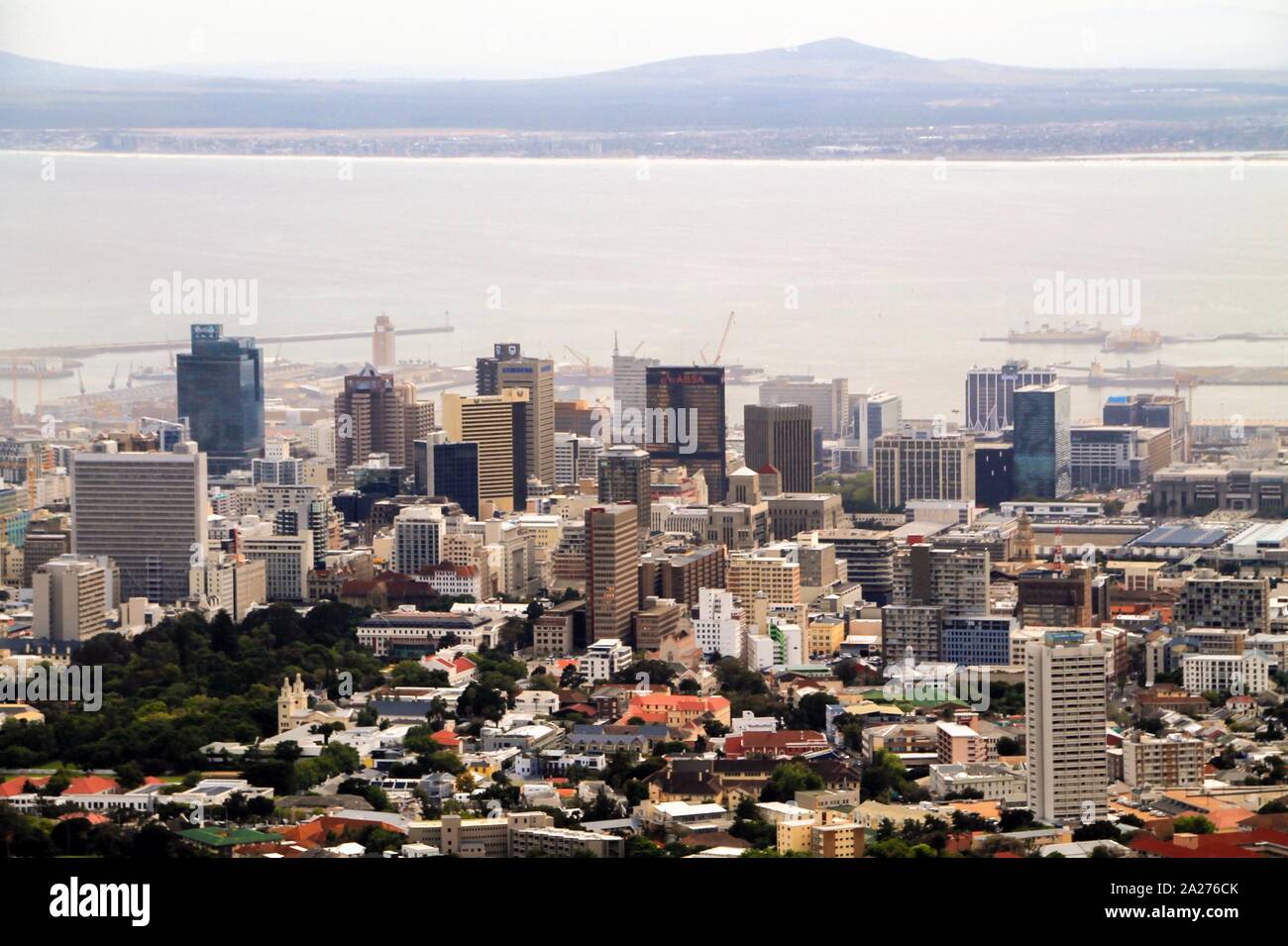 Kapstadt in Perspektivenwechsel von oben Stock Photo