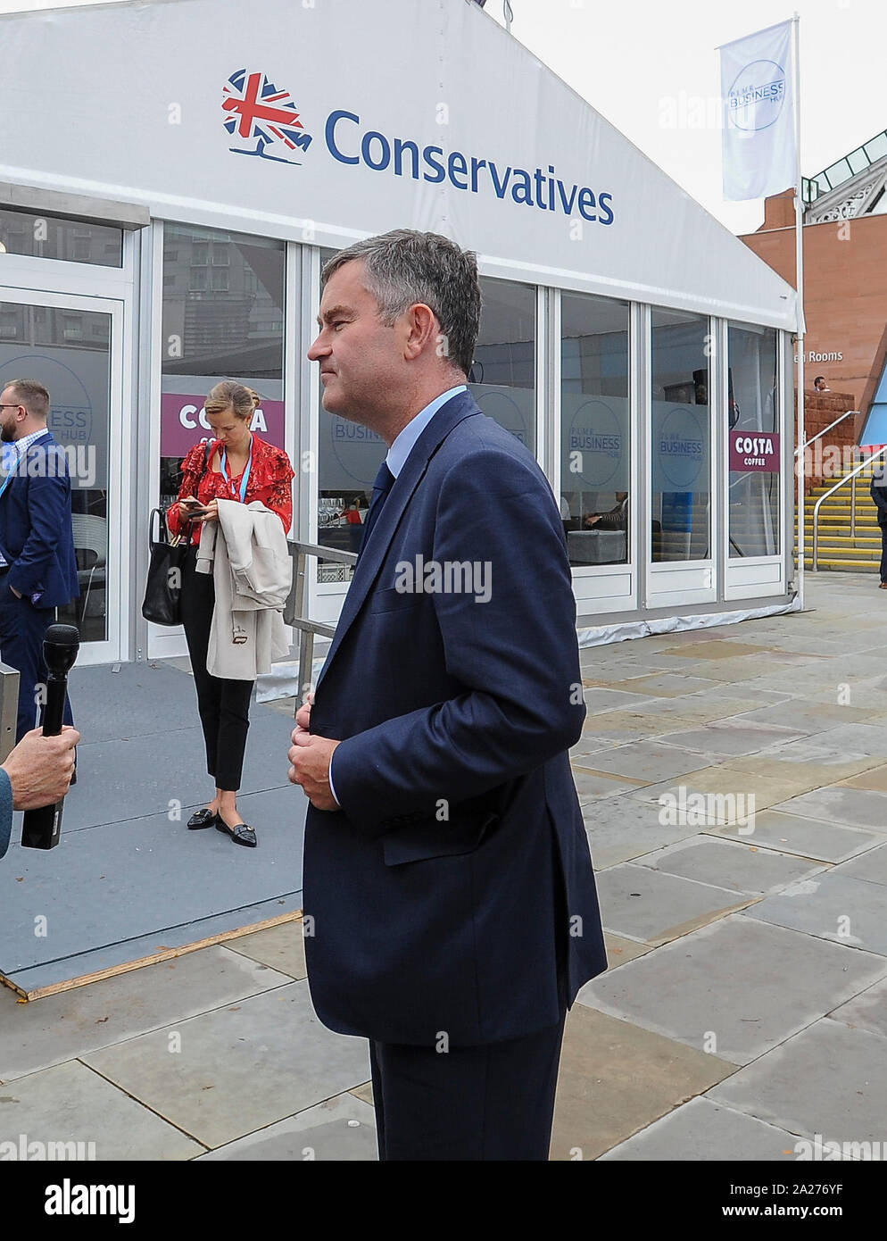 Manchester, UK. 01st Oct, 2019. MANCHESTER, UK. Rebel MP and former Conservative cabinet minister David Gauke at the Conservative Party conference in Manchester. Credit: Dave Johnston/Alamy Live News Stock Photo