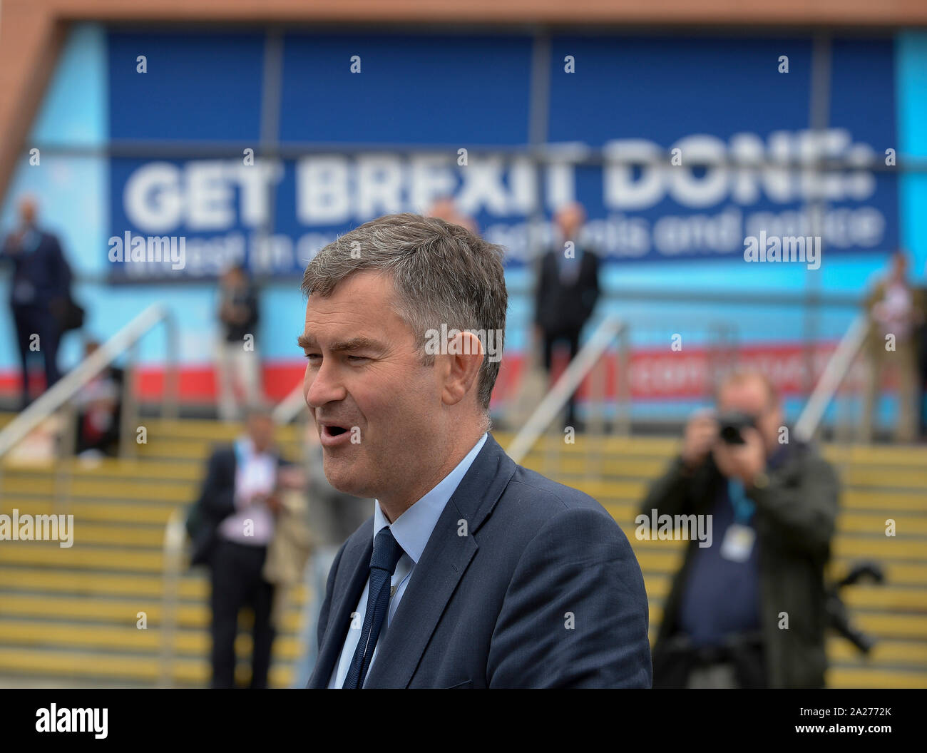 Manchester, UK. 01st Oct, 2019. MANCHESTER, UK. Rebel MP and former Conservative cabinet minister David Gauke at the Conservative Party conference in Manchester. Credit: Dave Johnston/Alamy Live News Stock Photo