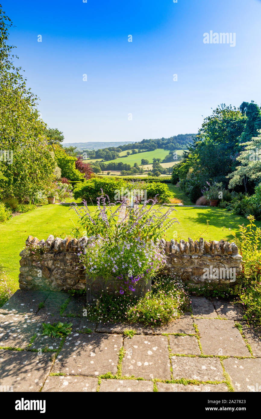 The attractive and colourful Millennium Garden at Burrow Farm Gardens ...