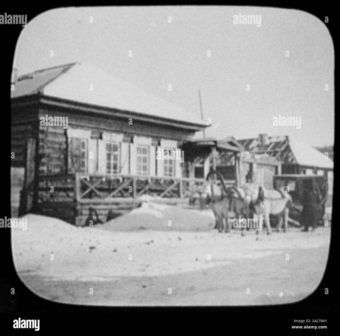 Post house on the Great Siberian Highway Stock Photo Alamy