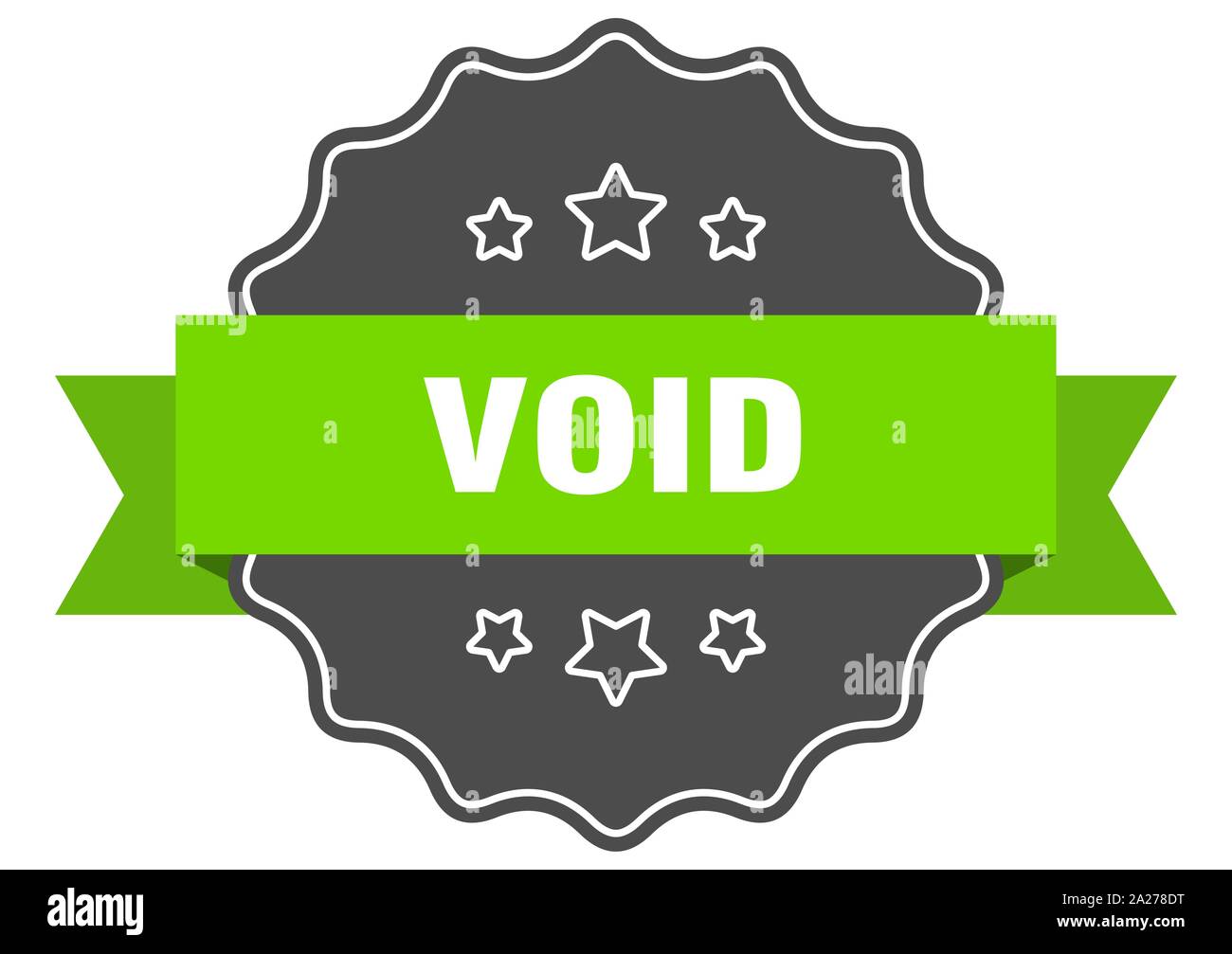 void isolated seal. void green label. void Stock Vector