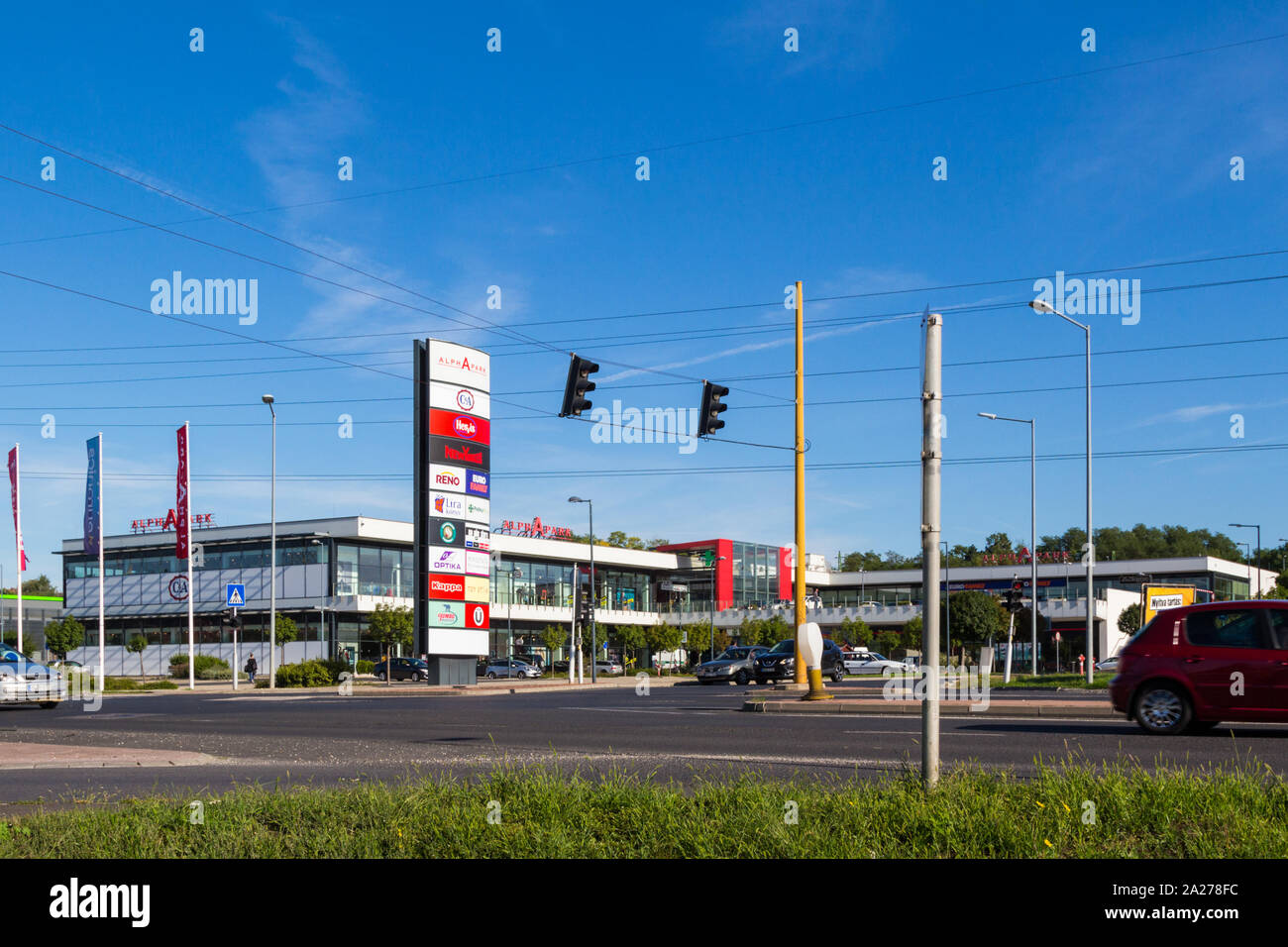 Alphapark shopping centre center with C&A fashion clothing retail store,  Sopron, Hungary Stock Photo - Alamy