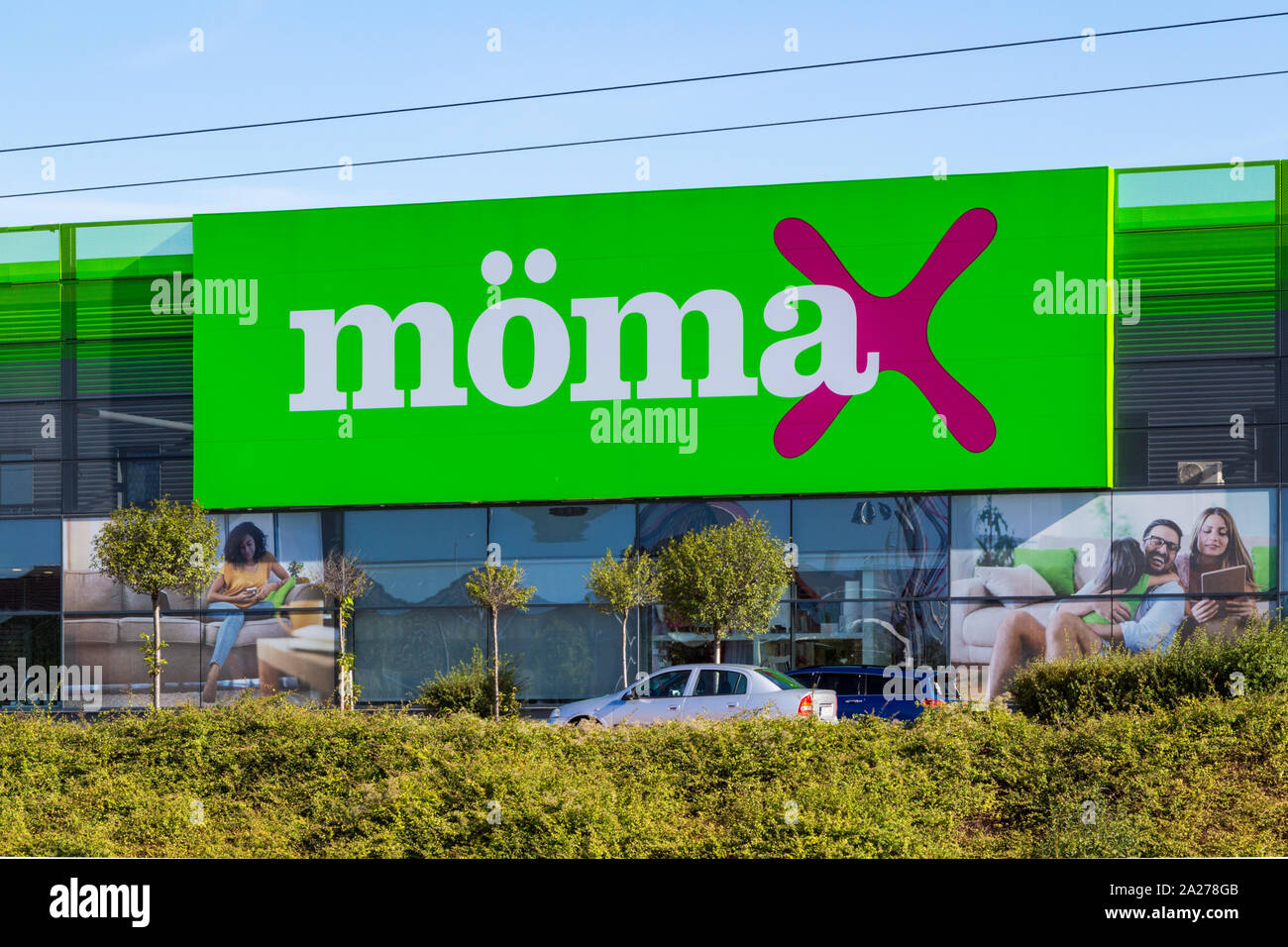 Mömax Moemax furniture store front facade, Sopron, Hungary Stock Photo -  Alamy