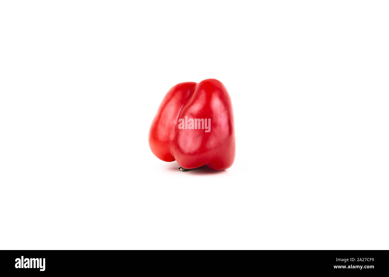One red sweet bell pepper isolated on white background Stock Photo - Alamy