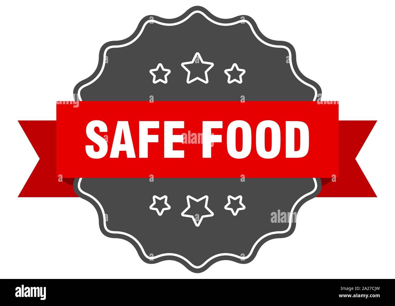 safe food red label. safe food isolated seal. safe food Stock Vector