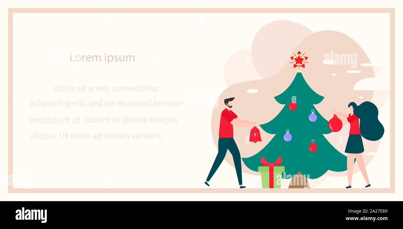 Happy New Year 2020 Card Merry Christmas Vector Illustration
