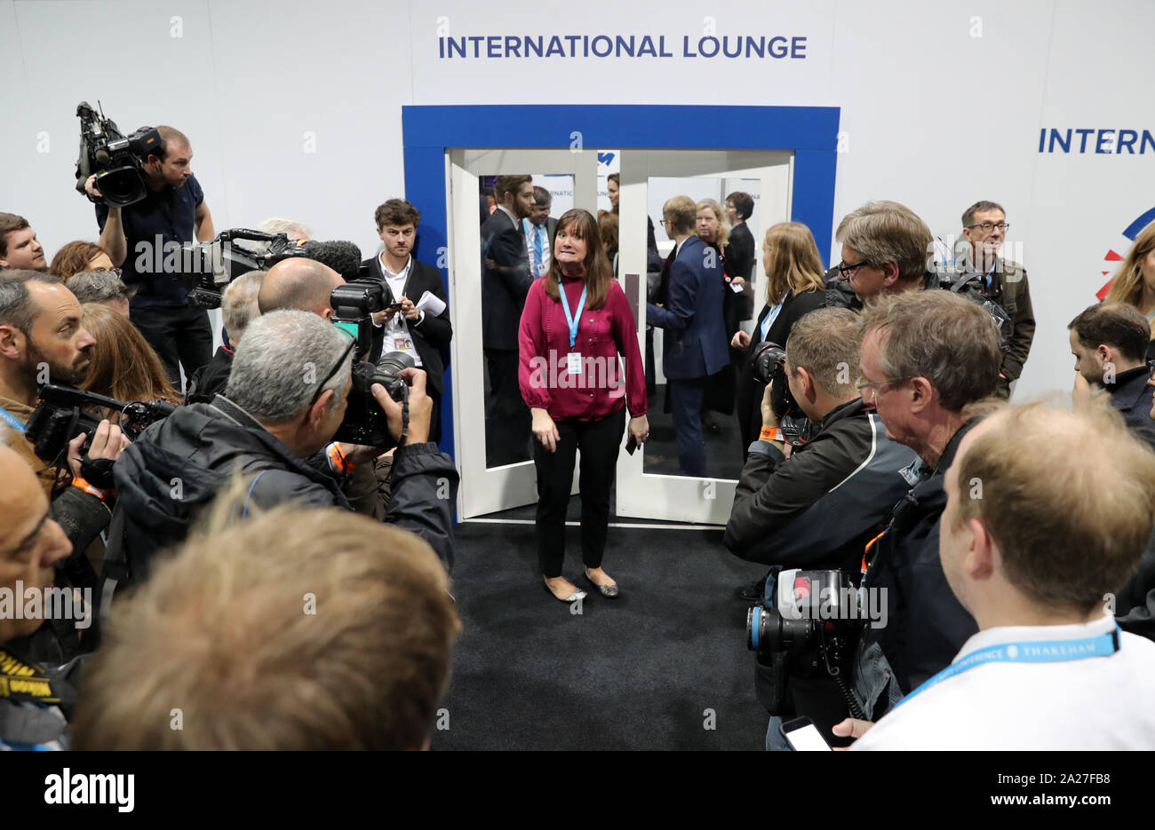 SECURITY INCIDENT AT THE INTERNATIONAL LOUNGE, 2019 Stock Photo