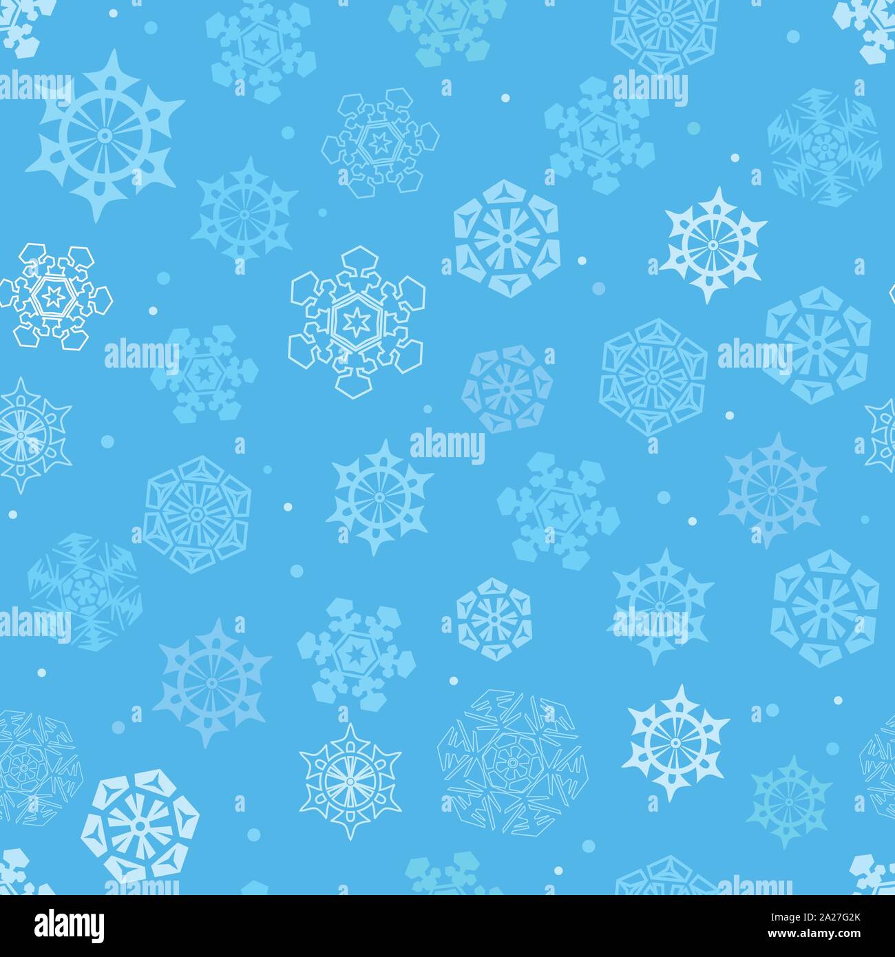 Snowflakes Seamless Pattern Stock Vector