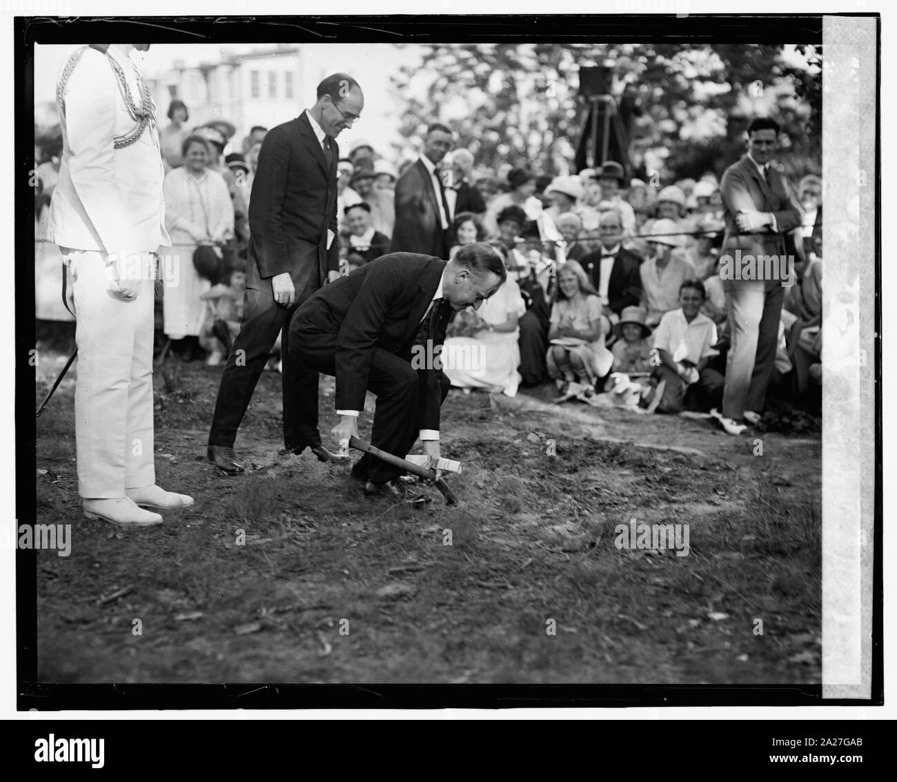 Pres. Coolidge & Rev. Jos. T. Herson, Hamline Meth. Epis. Church, 7/28/24 Stock Photo