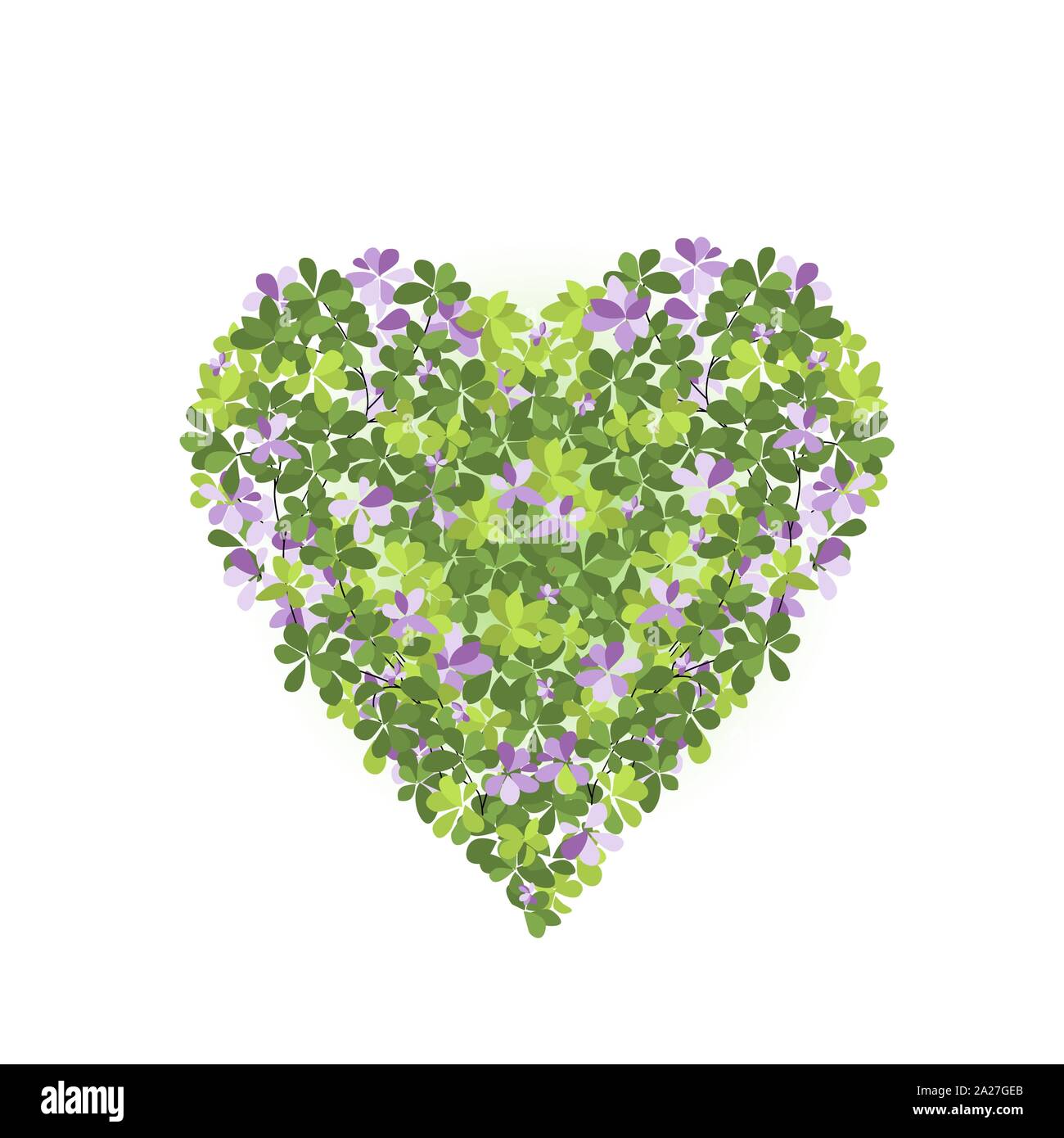 Heart from leaves Stock Vector