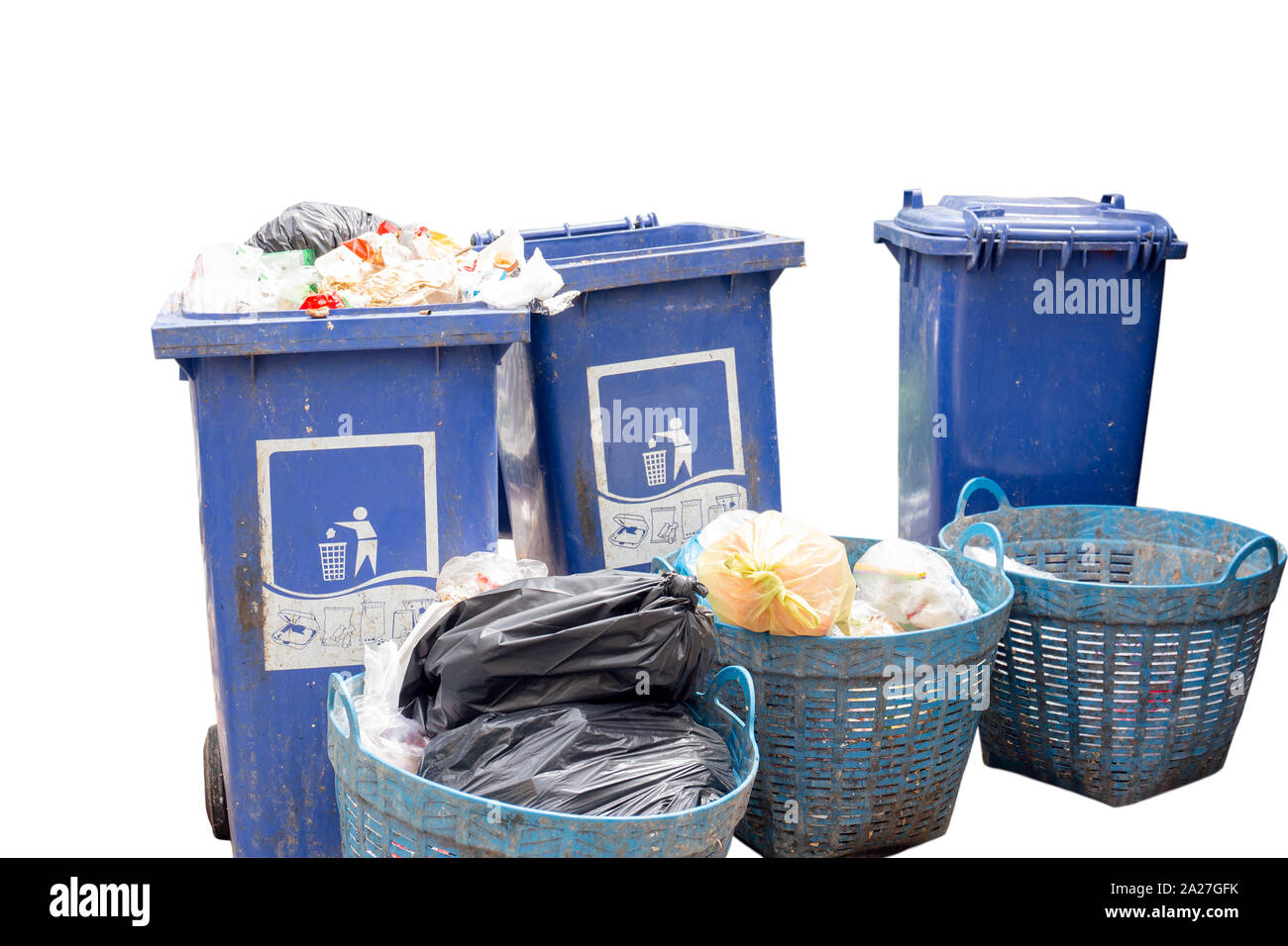 Dustbin many garbage bags hi-res stock photography and images - Alamy
