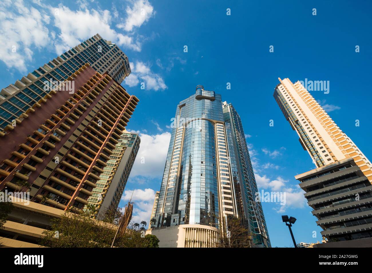 High rise buildings in the center of Panama City, Panama Stock Photo