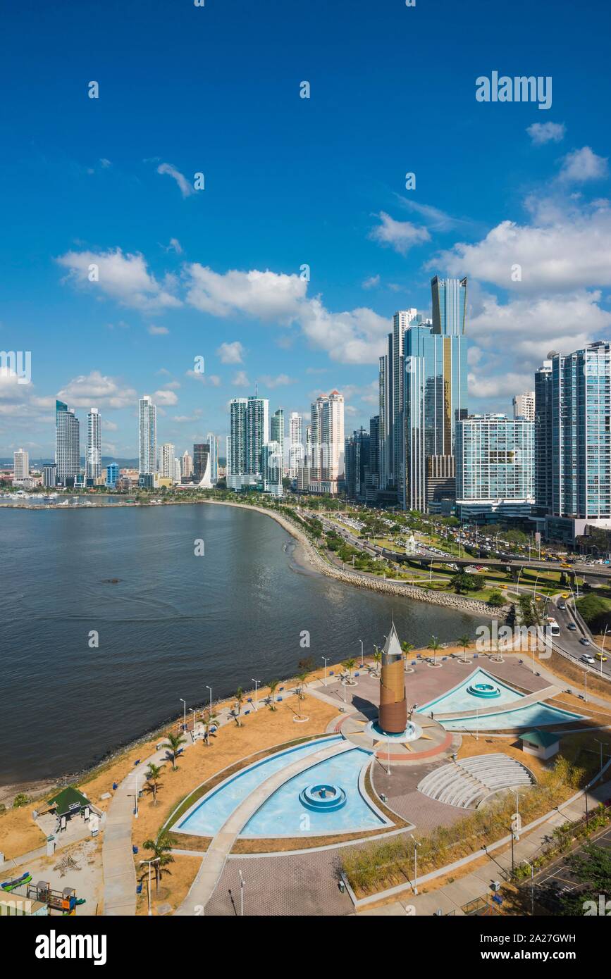 The skyline of Panama City, Panama Stock Photo