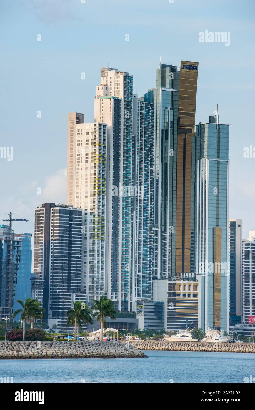Skyline of Panama city, Panama Stock Photo