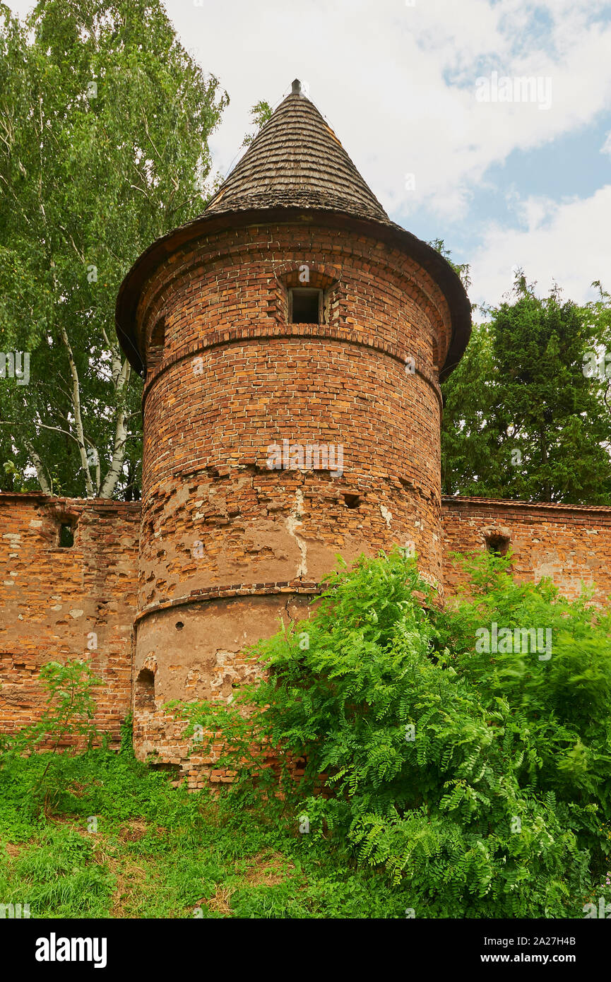Defensive buildings of the Benedictine monastery in Jarosław Stock Photo