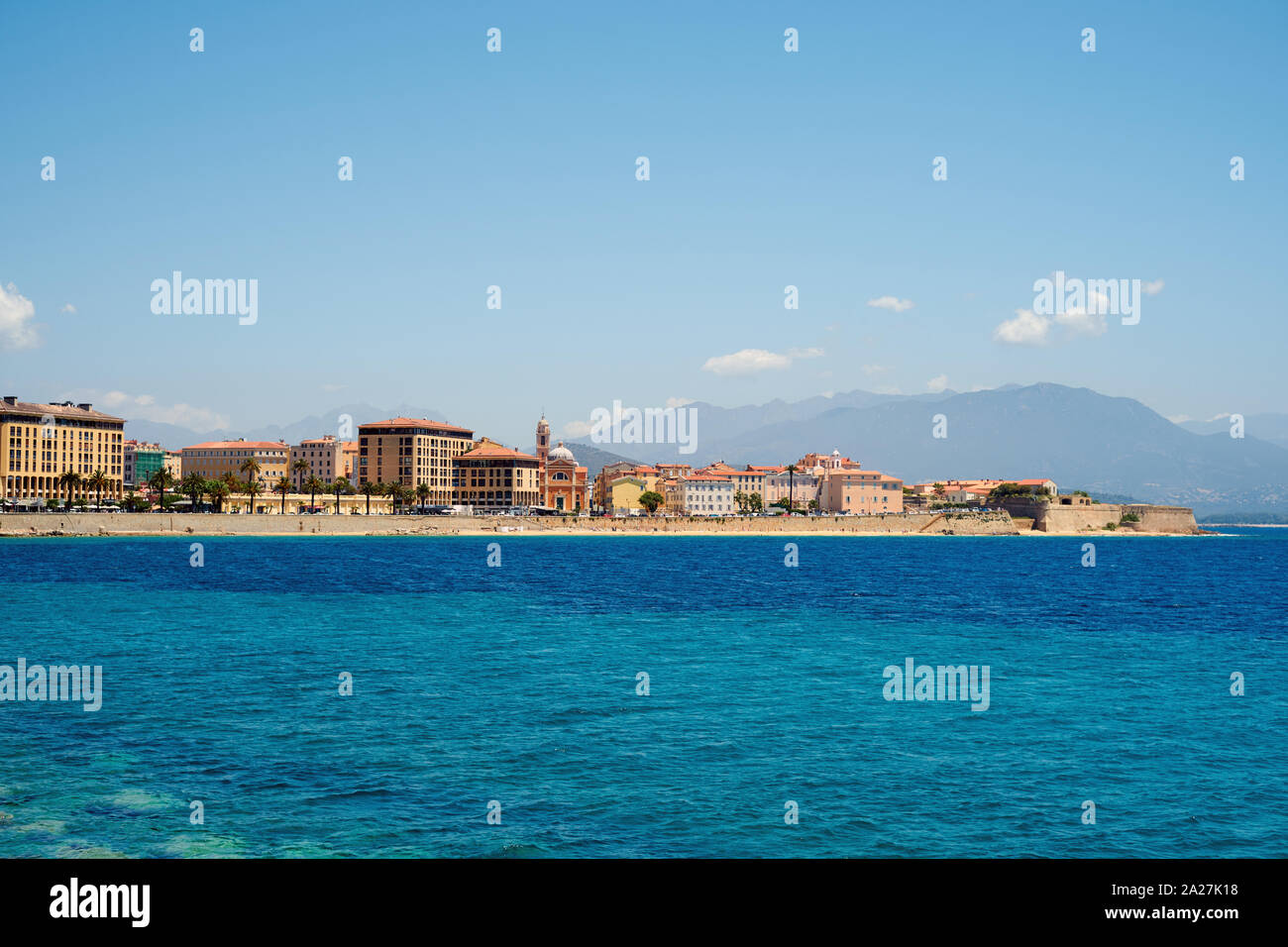 The Colourful Architecture And Coastline Of Ajaccio The Capital City Of Corsica Corse Du Sud Corsica Corsica Ajaccio Stock Photo Alamy
