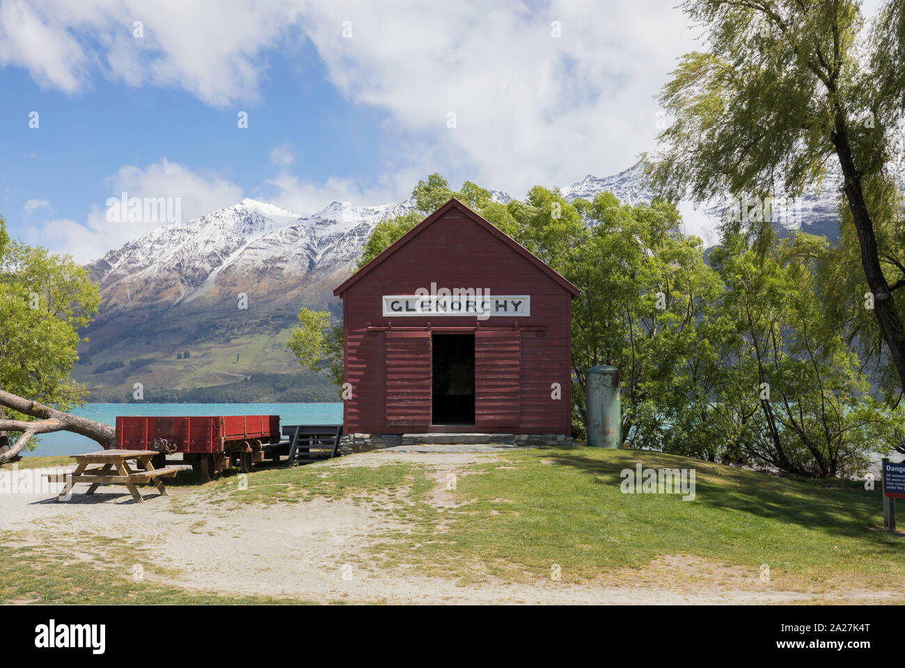 Iconic Boat house in Glenorchy, New Zealand Stock Photo Alamy