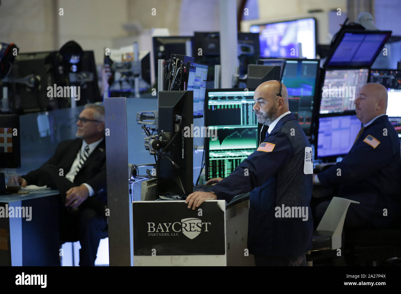 New York United States 01st Oct 2019 Traders Work On The