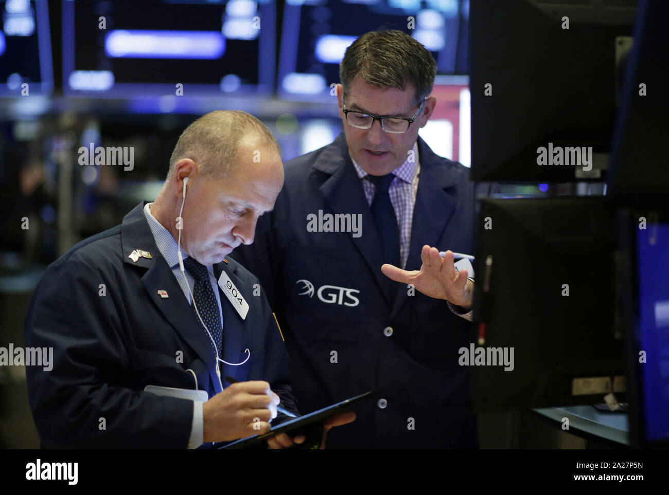 New York United States 01st Oct 2019 Traders Work On The