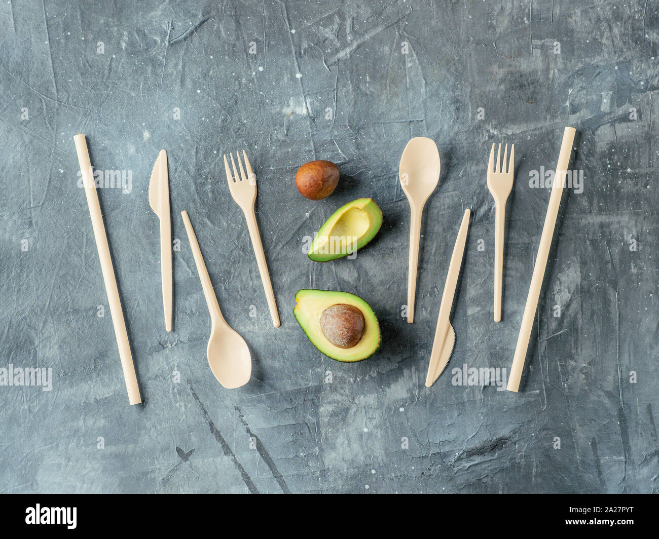 Avocado Seeds Biodegradable SingleUse Cutlery. Bioplastic Great