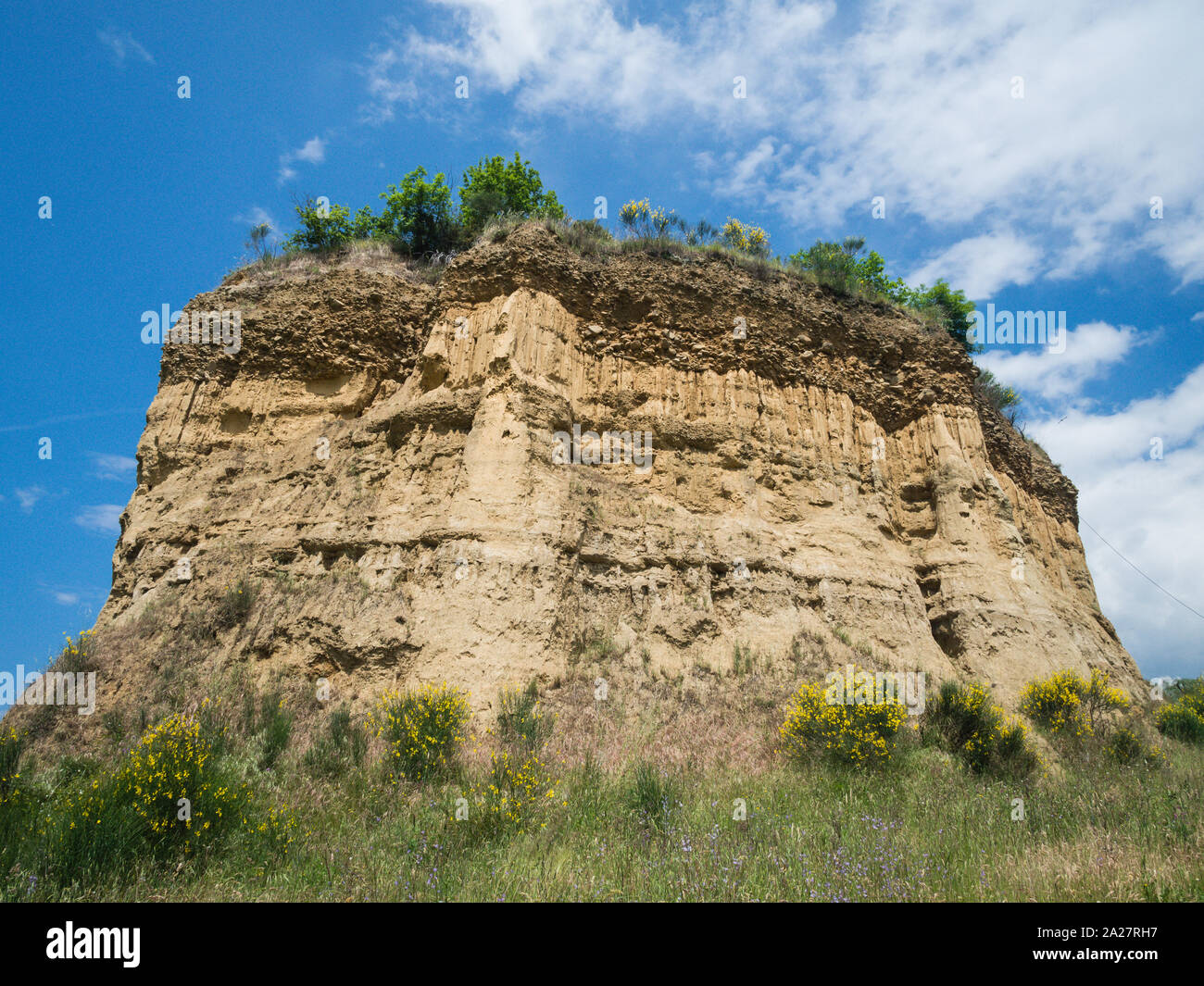 View of Le Balze canyon landscape in Valdarno, Italy Stock Photo