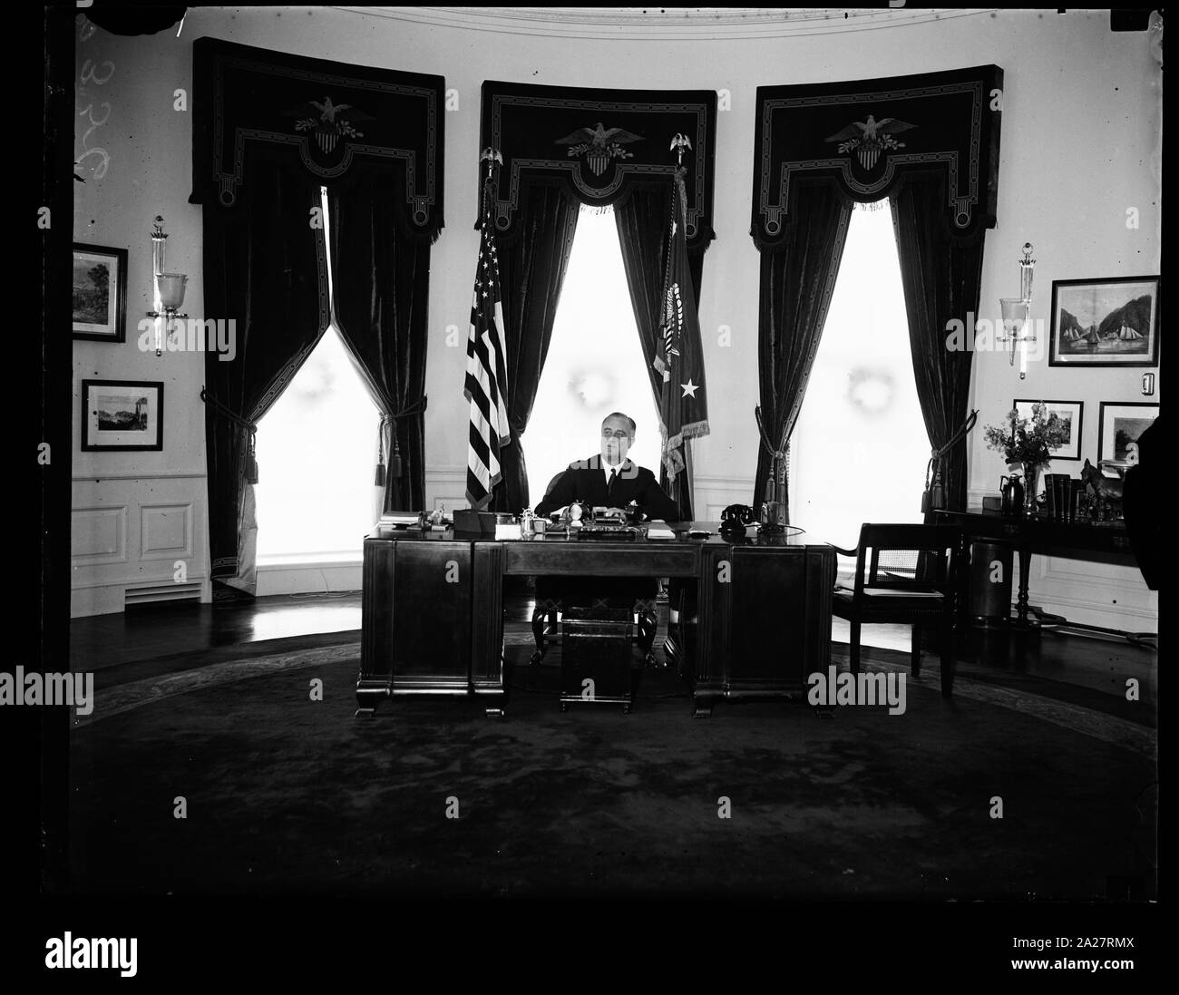 PRESIDENT ROOSEVELT IN EXECUTIVE OFFICE; PRESIDENT ROOSEVELT IN