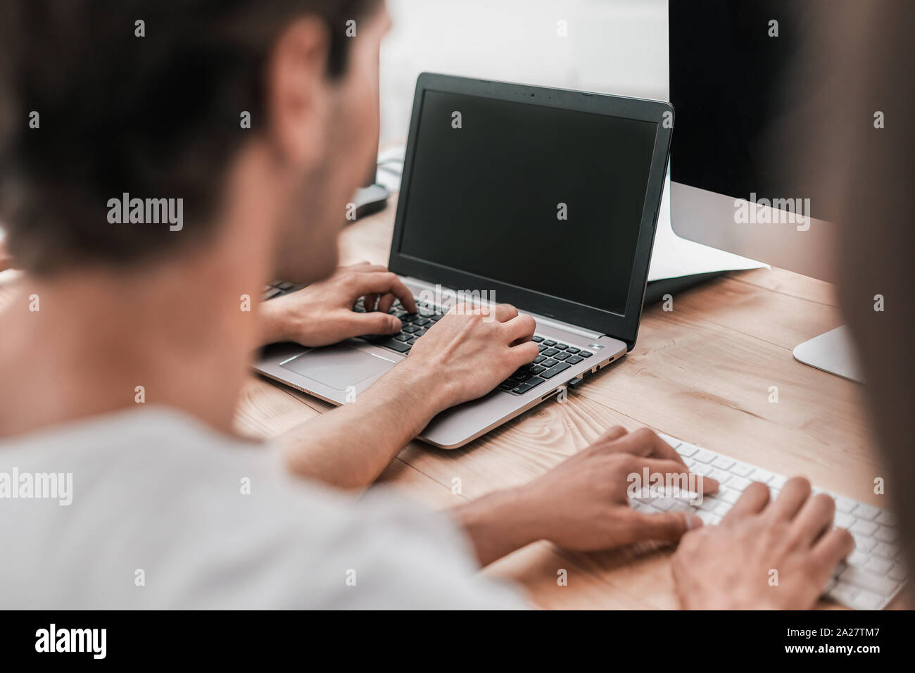 Modern workplace programmer computers hi-res stock photography and ...