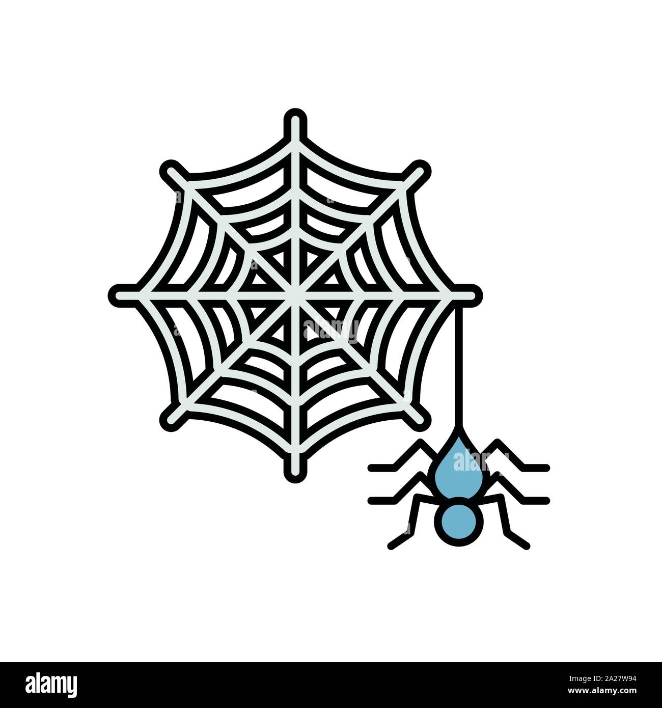 spiderweb halloween line style icon Stock Vector