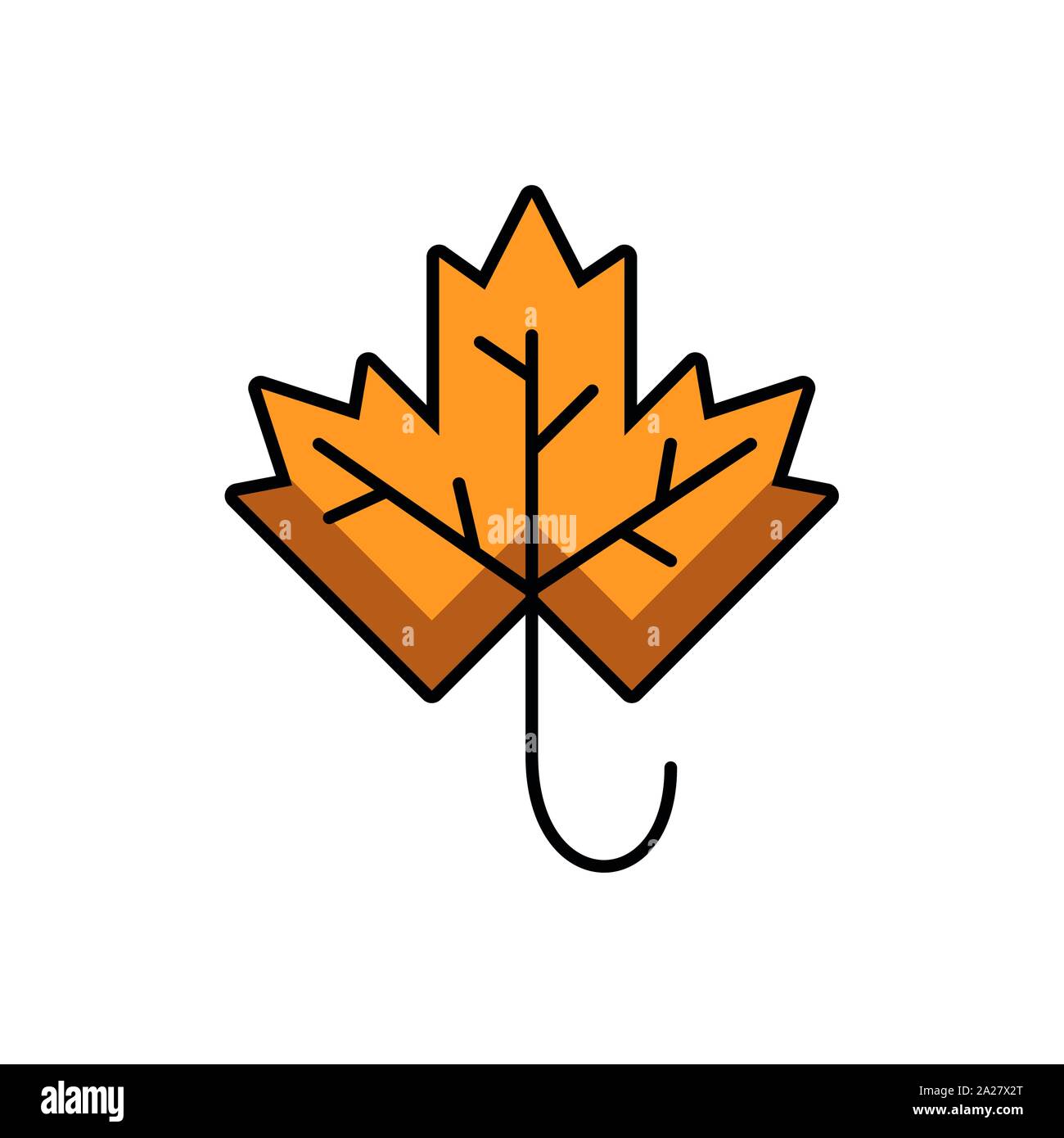 autumn leaf seasonal isolated icon Stock Vector Image & Art - Alamy