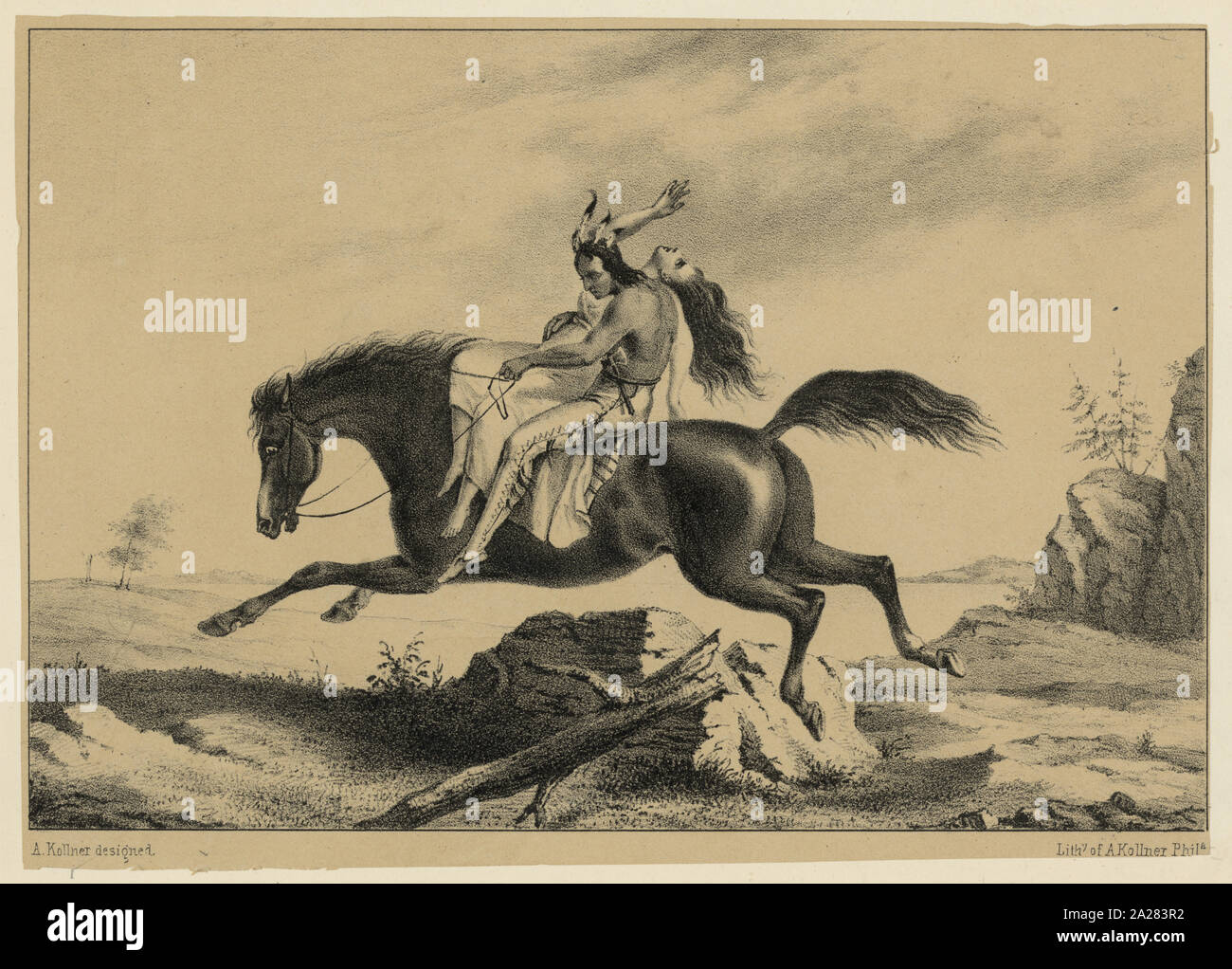Indian man on horseback hi-res stock photography and images - Alamy