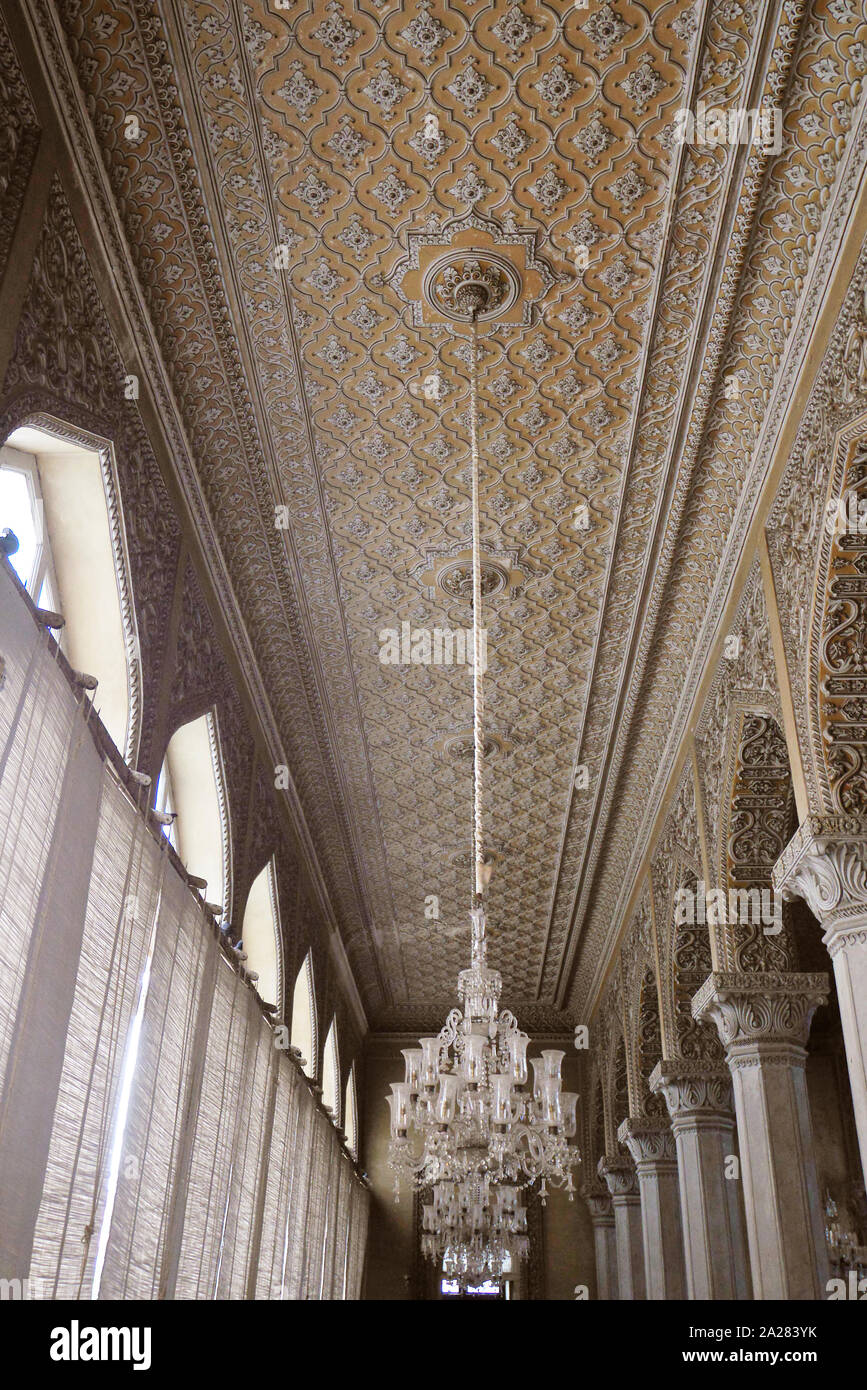 INTERIOR OF OF THE DARBAR HALL OF THE Chowmahalla PALACE Hyderabad ...