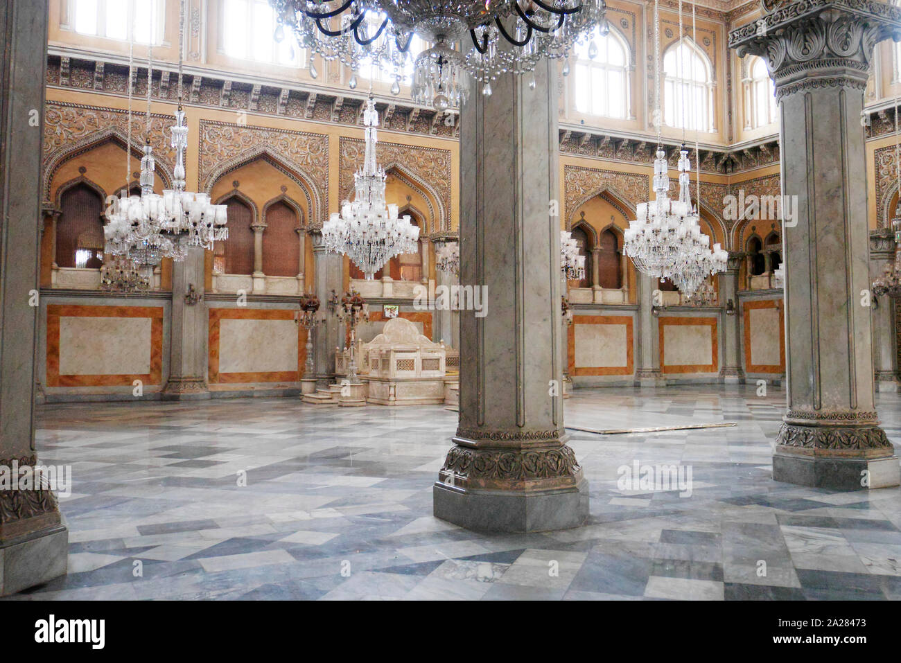 CHANDELIER OF THE DARBAR HALL OF THE Chowmahalla PALACE Hyderabad