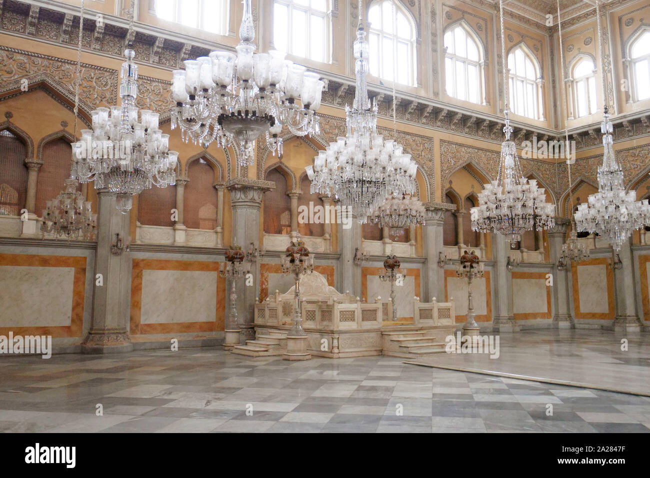CHANDELIER OF THE DARBAR HALL OF THE Chowmahalla PALACE Hyderabad