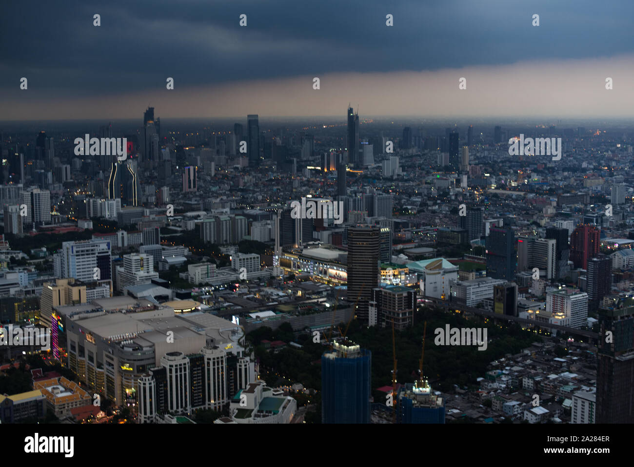 Bangkok Skyline view from the tallest building in Bangkok Stock Photo ...
