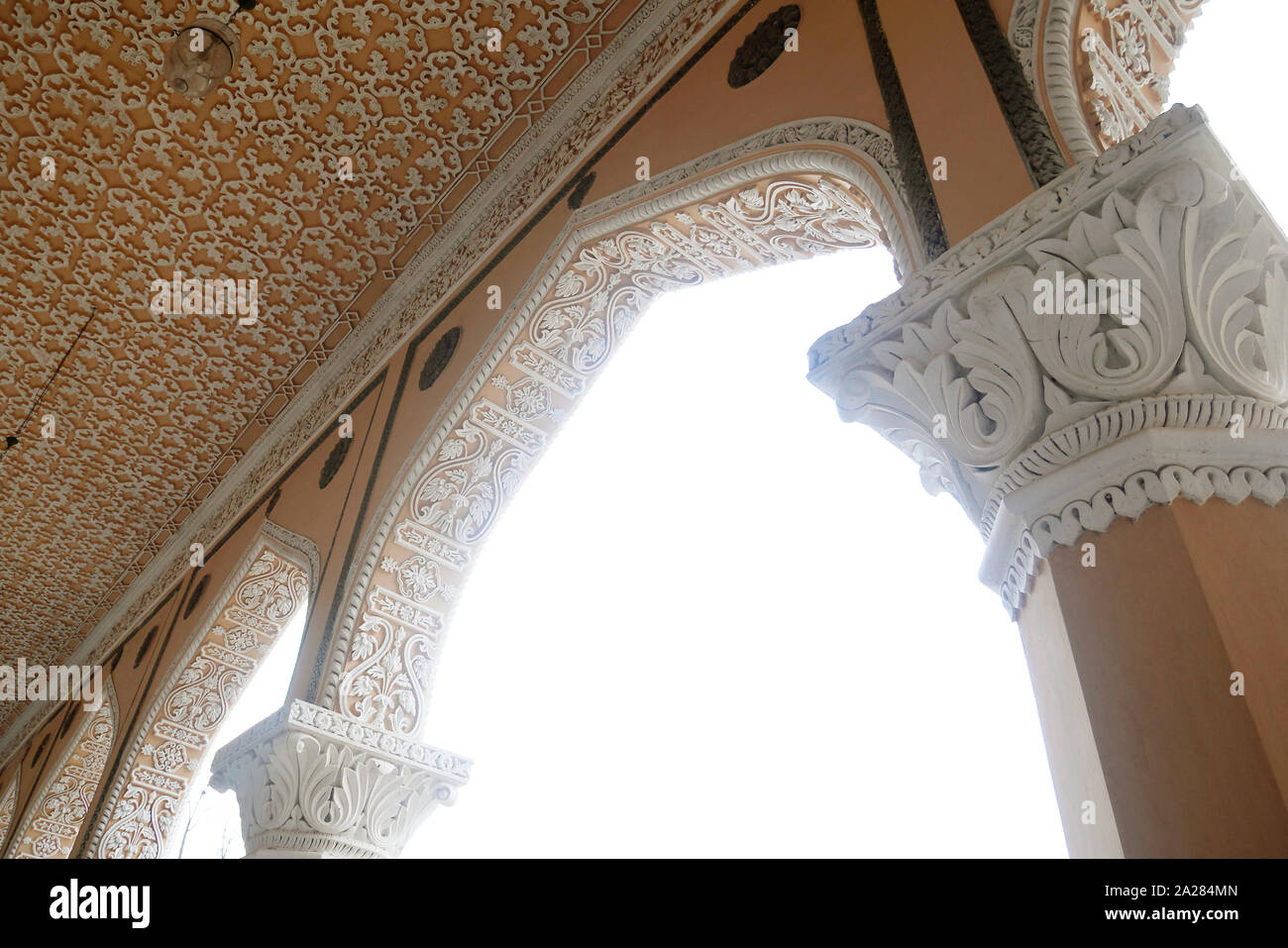 INTERIOR OF OF THE DARBAR HALL OF THE Chowmahalla PALACE Hyderabad ...