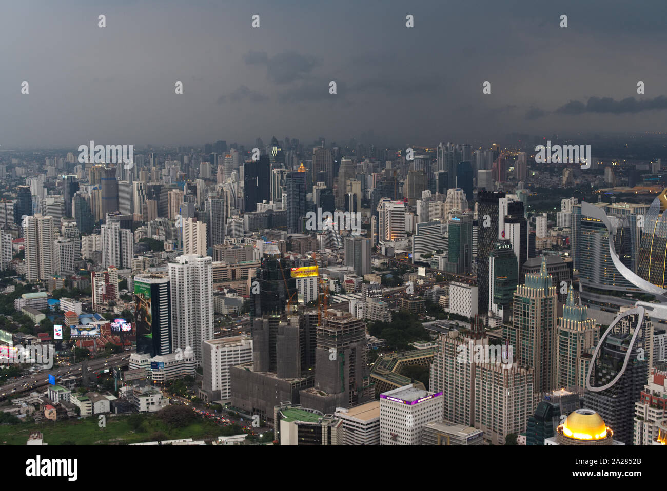 Bangkok Skyline view from the tallest building in Bangkok Stock Photo ...