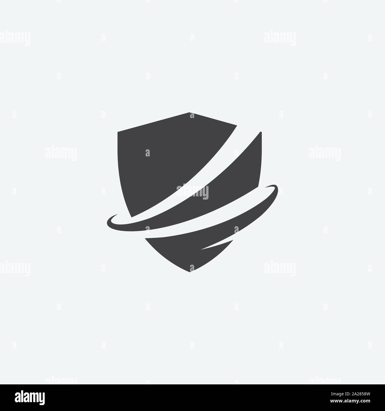 shield icon design illustration, shield logo design template, security logo, protect logo icon Stock Vector