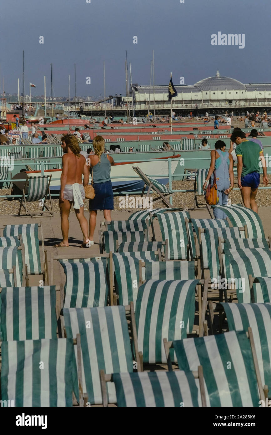 Palace pier, Brighton, East Sussex, England, UK. Circa 1980's Stock Photo
