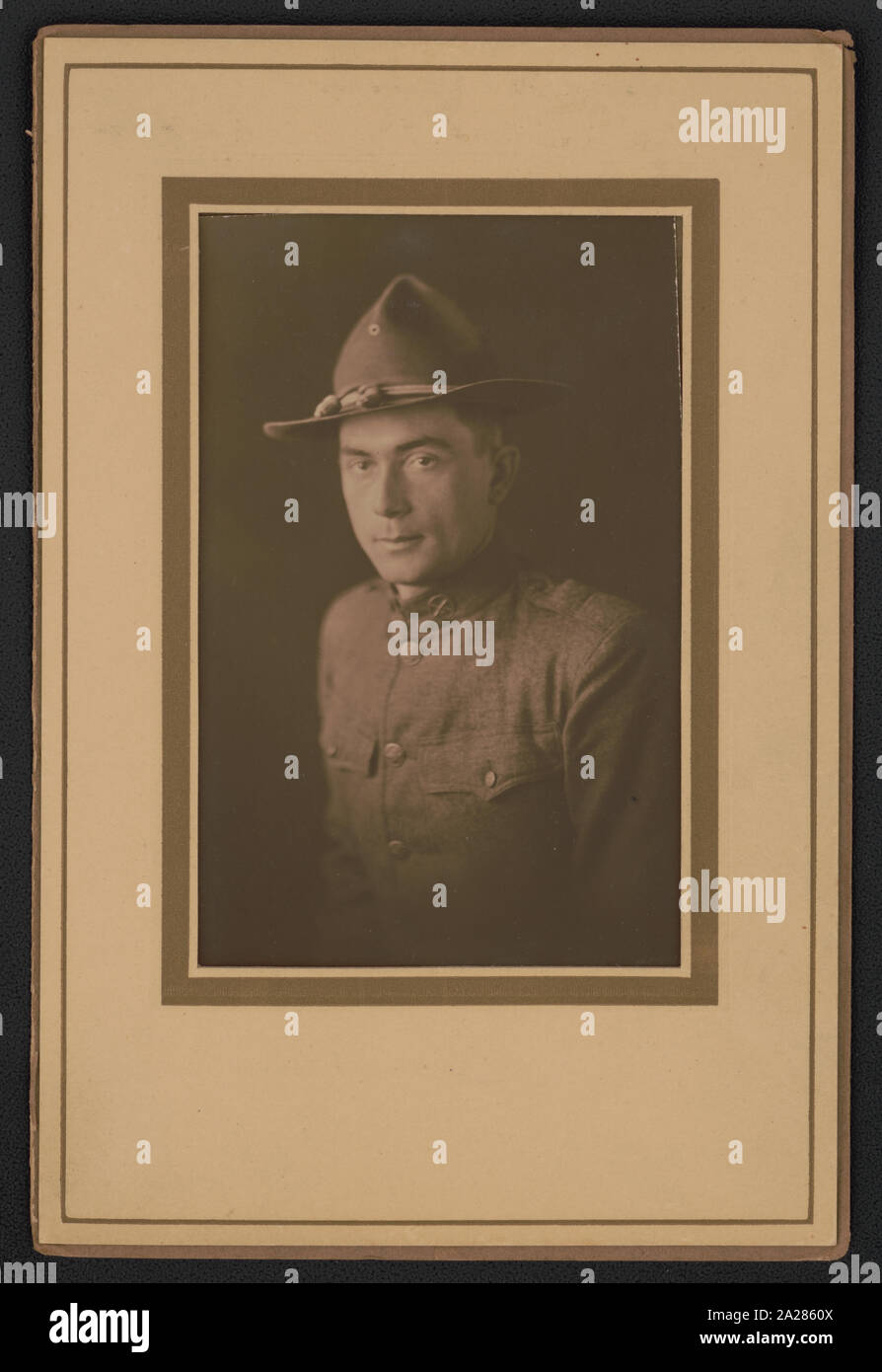 Private Elisha Warriner of Co. I, 120th Infantry, 30th Division in uniform Stock Photo