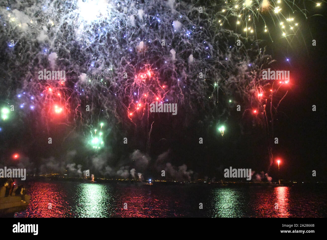 Reggio Calabria 17 sep 2019 - Festa Madonna della Consolazione, fuochi d'artificio Credit: Giuseppe Andidero Stock Photo
