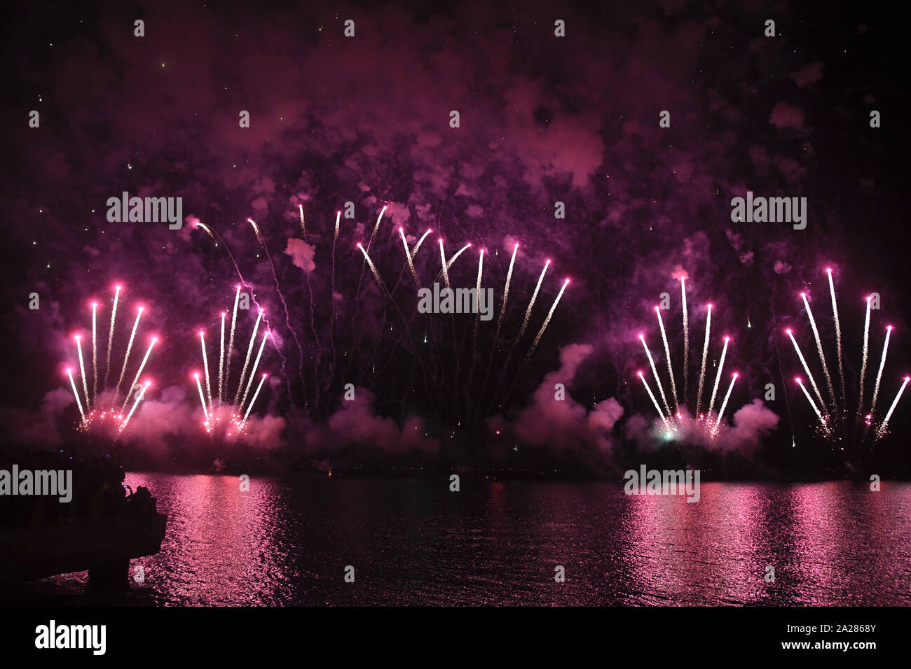 Reggio Calabria 17 sep 2019 - Festa Madonna della Consolazione, fuochi d'artificio Credit: Giuseppe Andidero Stock Photo