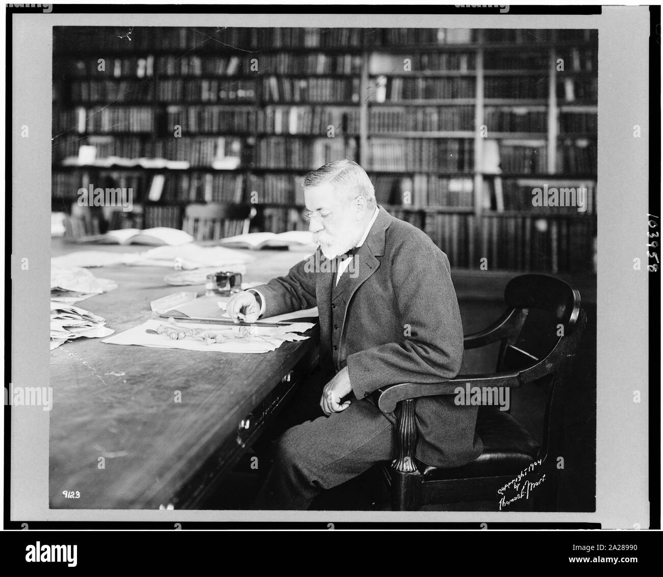 Prof. Charles Sprague Sargent, threequarter length portrait, seated at