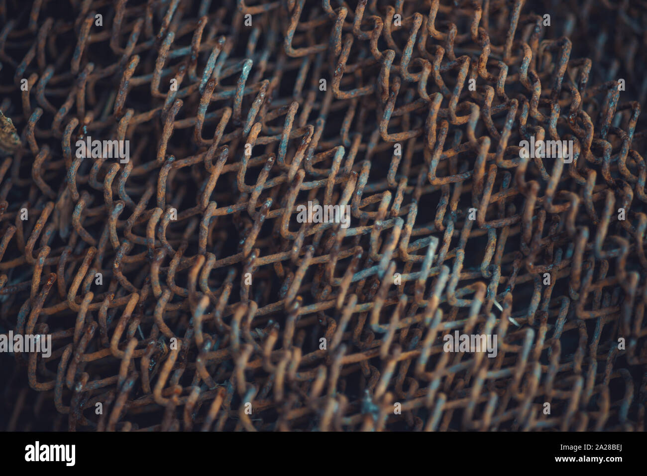 rusty mesh macro background close-up Stock Photo